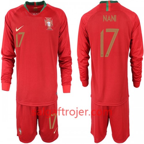 Portugal Fodboldtrøjer NANI 17 Børn Hjemmebanesæt VM 2018 Langærmet Portugal Fodboldtrøjer NANI 17 Børn Hjemmebanesæt VM 2018 Langærmet